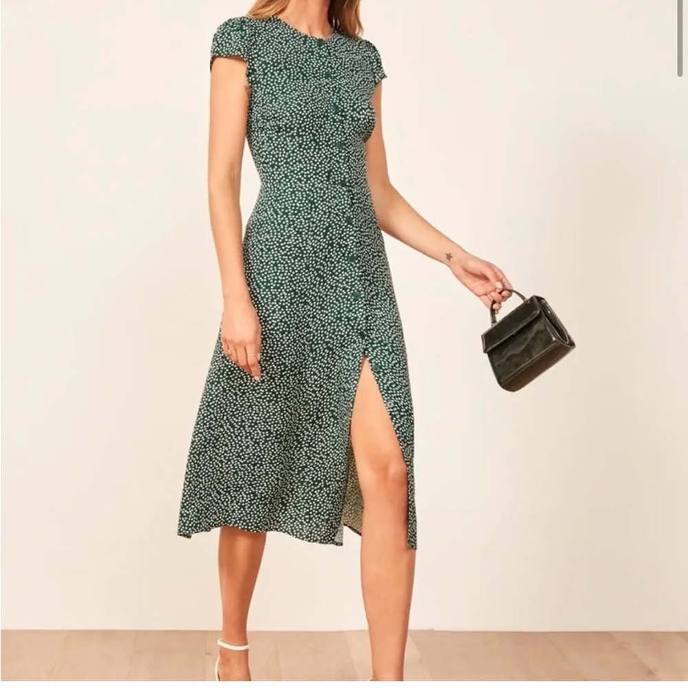 Reformation floral print midi dress - size 6